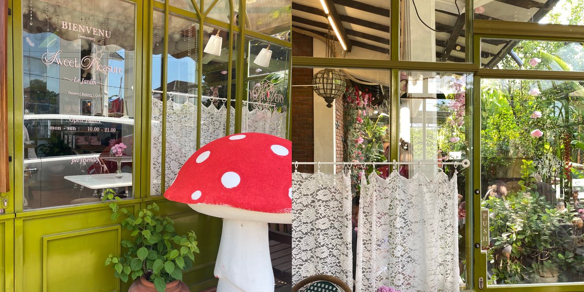 taleofdaisy's tweet image. cafe hopping. 🍄🍃🫧🪷🫙