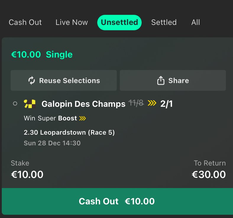 HedgeHogBettor's tweet image. CASH GIVEAWAY 💰 
Must be Following @HedgeHogBettor 

If Galopin Des Champs Wins at the Leopardstown races today, we’ll give £30 to someone who:

LIKES ❤️ and REPOSTS ♻️ this post. 

Must be following @HedgeHogBettor