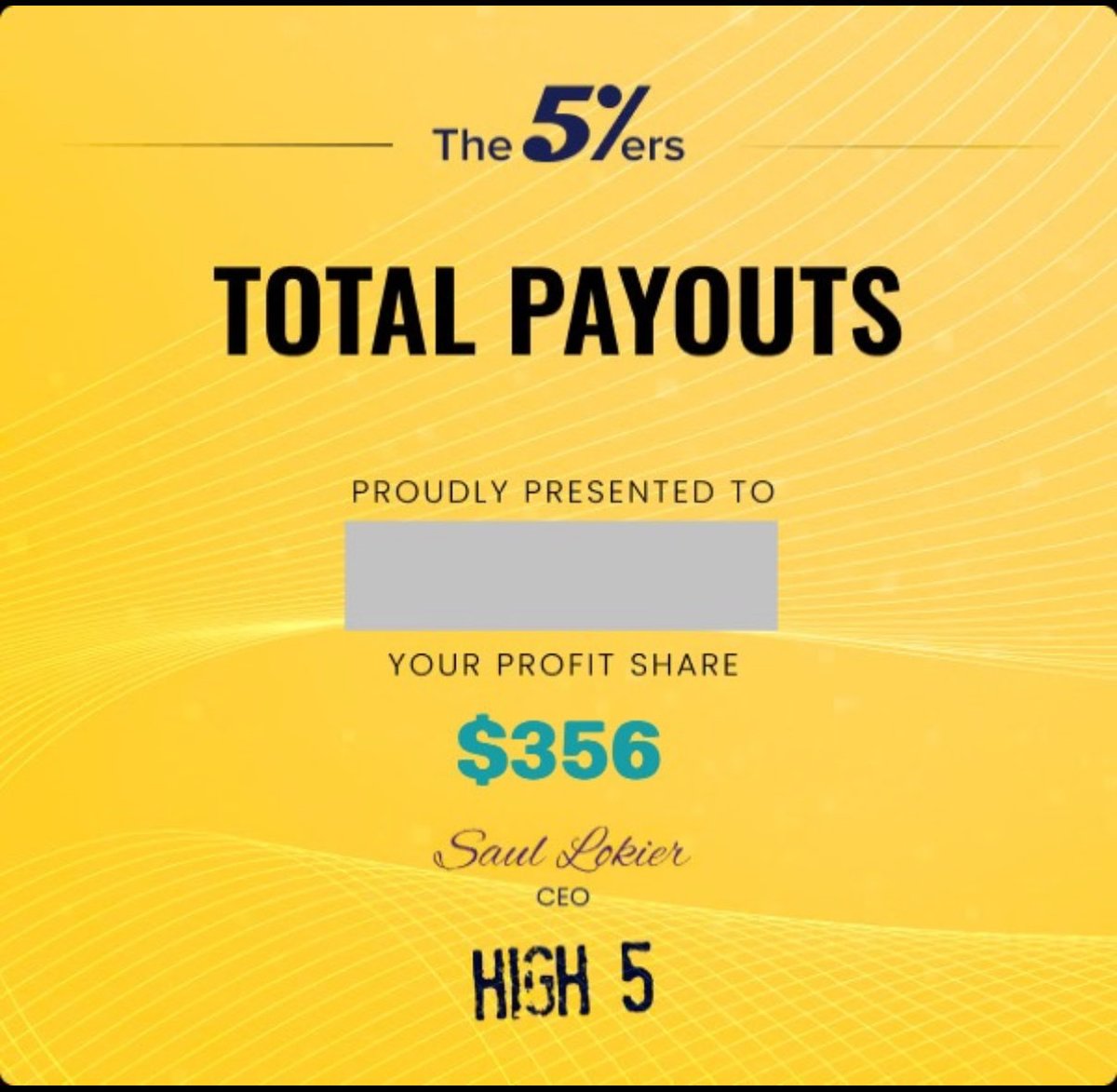 Just got my first payout from <a href="/the5erstrading/">The5ers</a> 

Waiting on my other payout that has an account issue blocking it