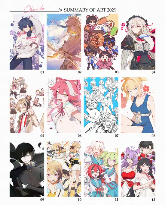 another super busy year hehe i'll keep at it for the new year too 🍾🥳
#2025artsummary 