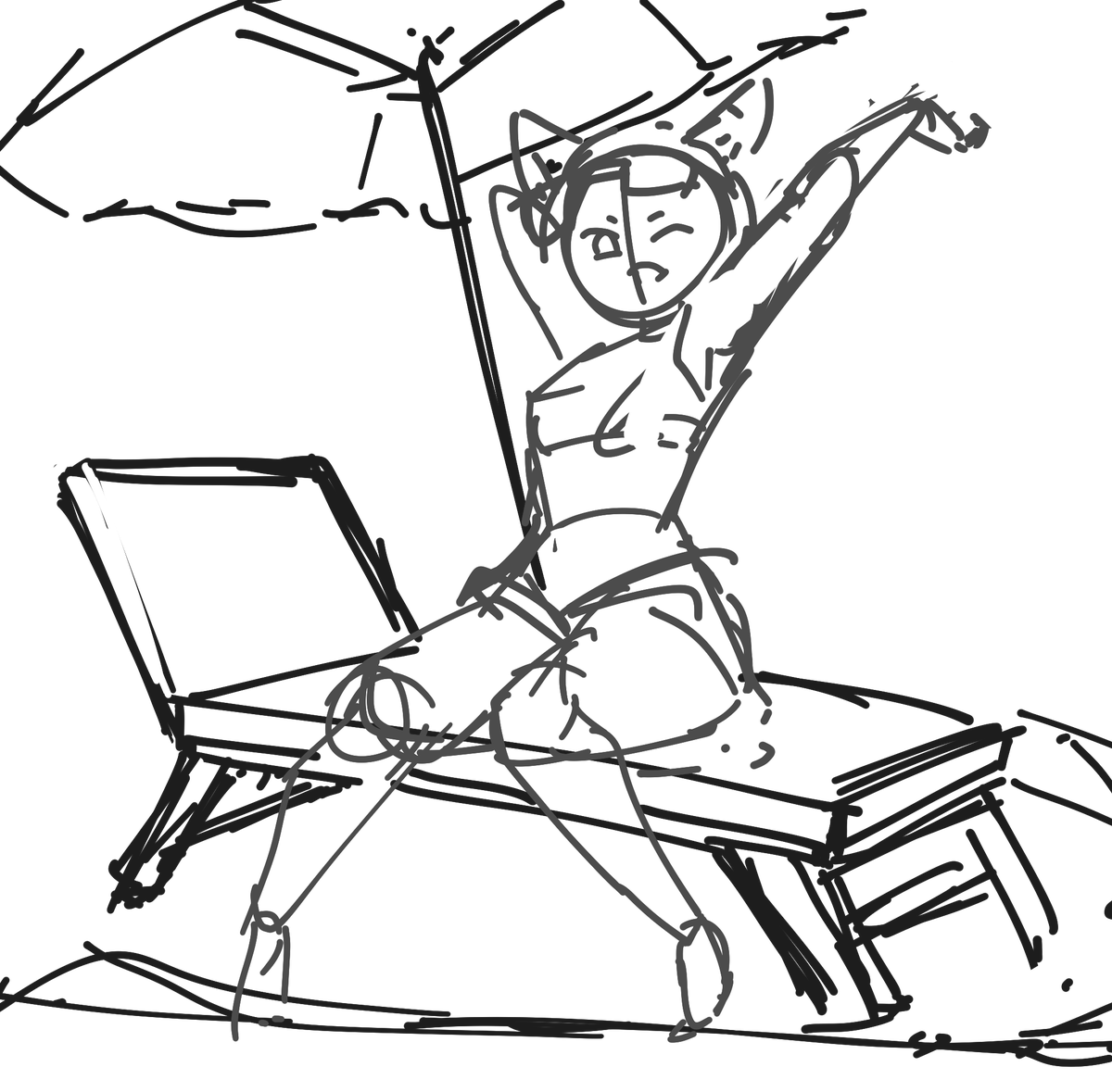 [skeb-wip]私いつも骨格のアタリは描くのですが
次の段階のラフでは無意味になります 