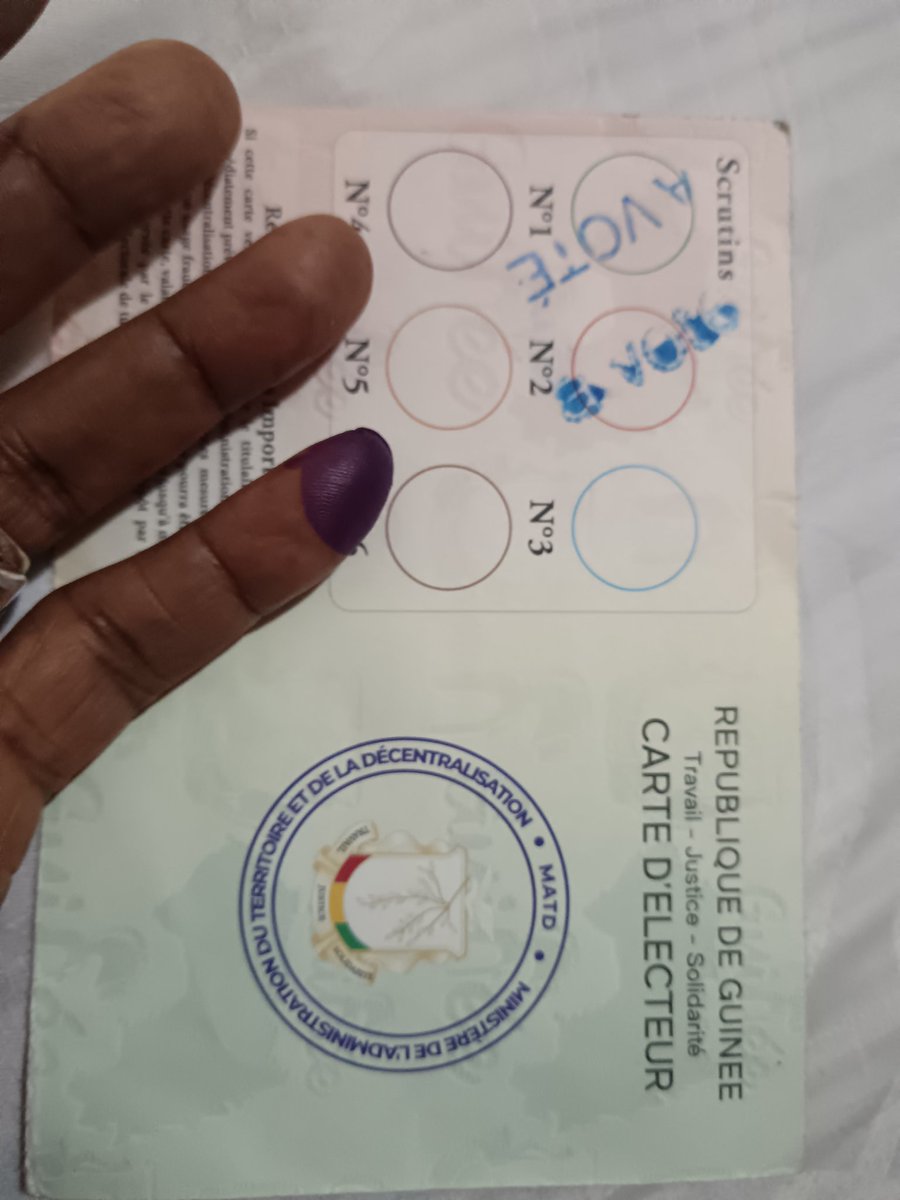 Élection présidentielle en Guinée, ce dimanche 28 décembre 2025.

Çà aussi, c'est fait. Pour la Patrie et pour la postérité.
