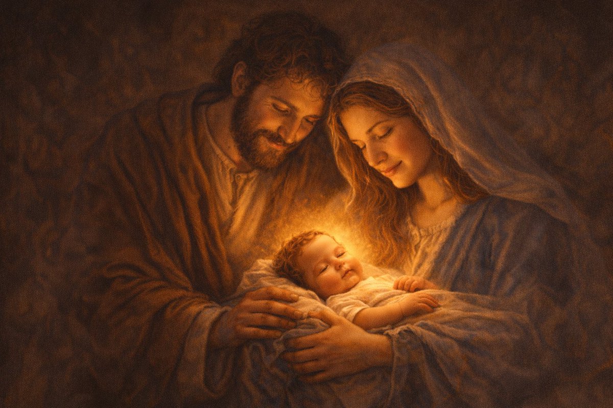 La Sagrada Familia nos recuerda
que amar es cuidar, resistir y decidir cada día.
José protege, María confía,
el Niño crece en medio de la fragilidad.

Señor Jesús,
nacido en una familia real,
visita nuestros hogares heridos,
danos paciencia para cuidarnos,
amor para perdonarnos
y