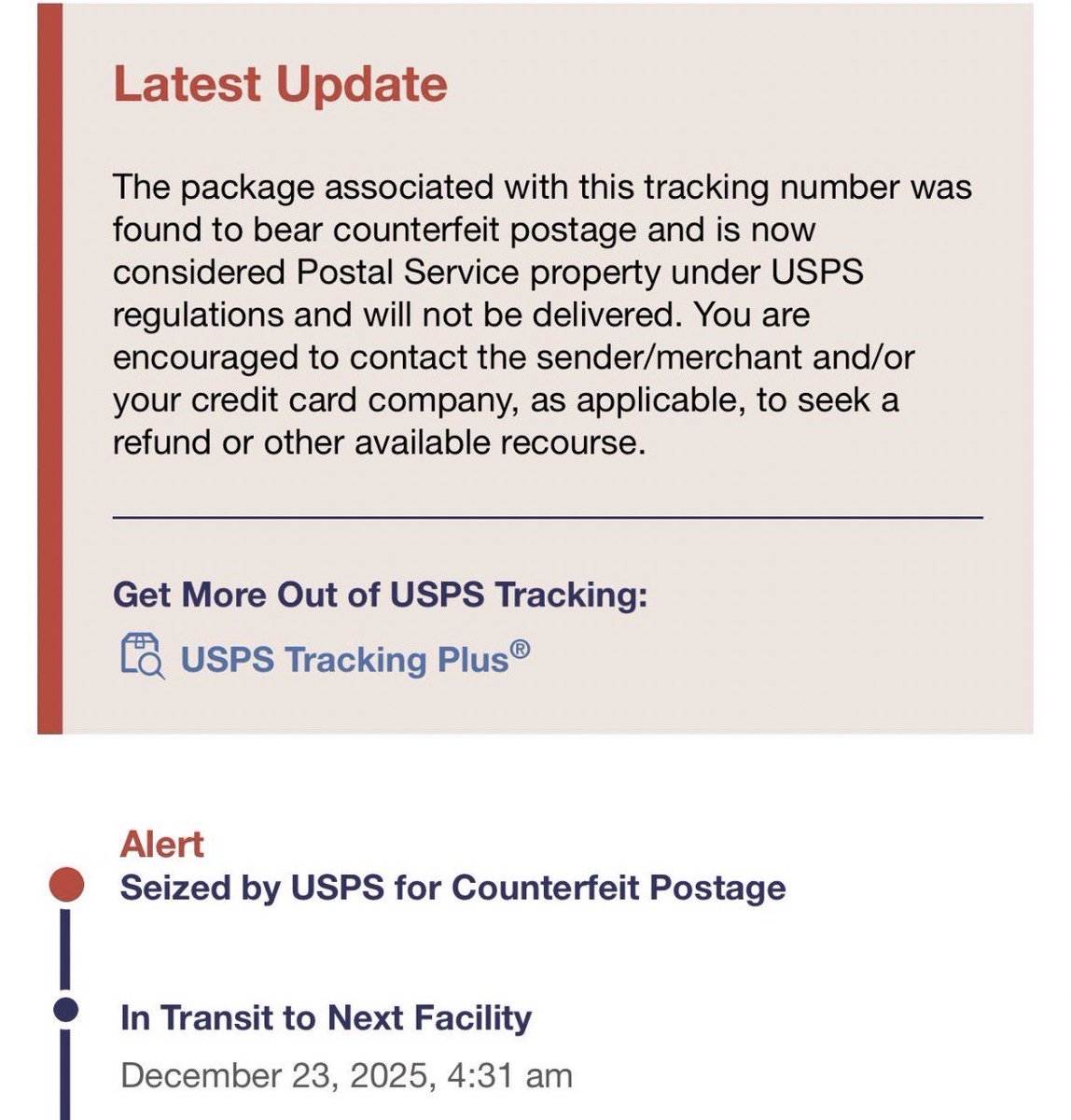 According to users on Reddit/Discord some packages from YZY are being  flagged as “Counterfeit Postage”