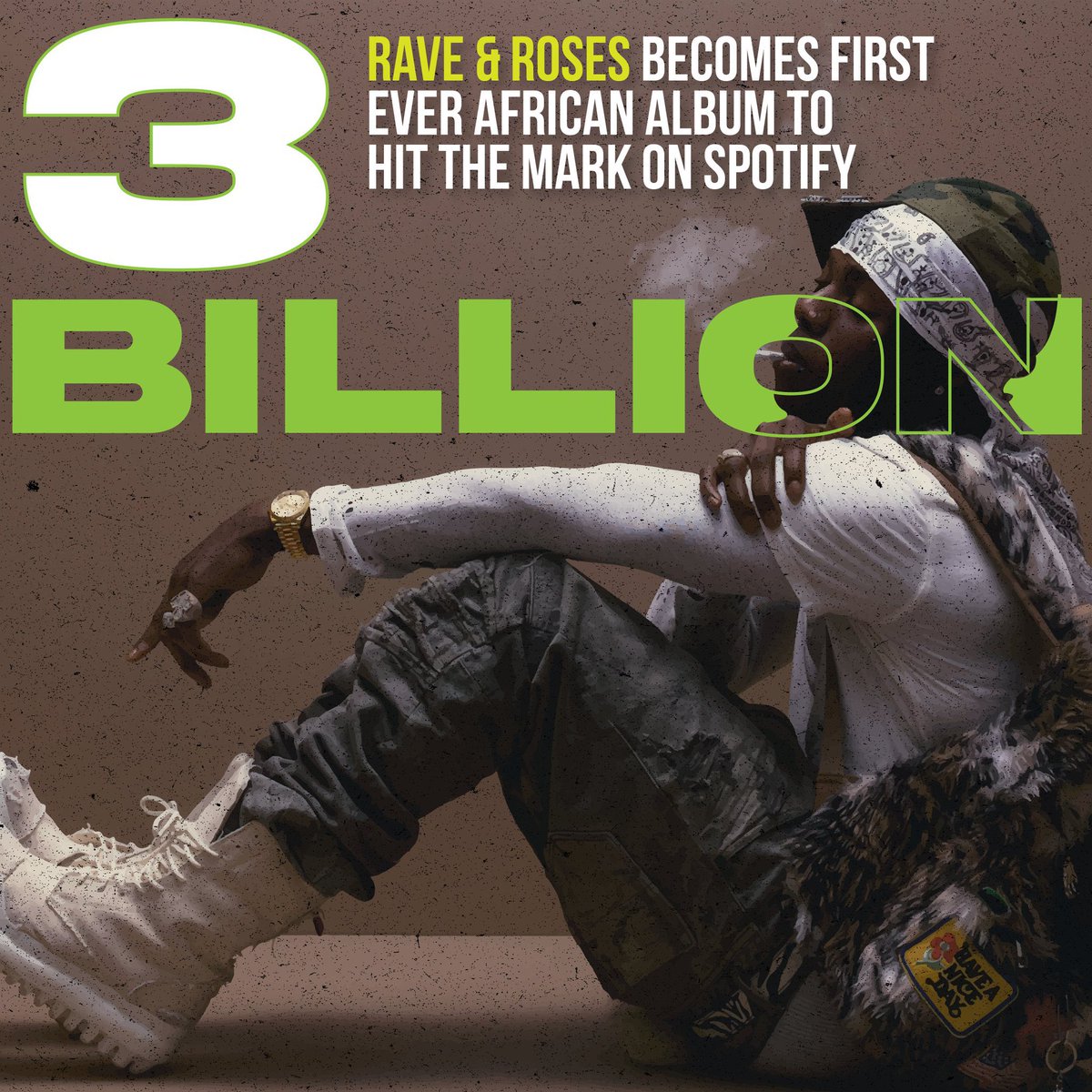 AlbumTalksHQ's tweet image. 🚨YEAR-END RECORDS:

Rema’s “Rave &amp;amp; Roses” became the first ever Album by an African act to hit the milestone 3 BILLION Spotify streams. 🟢

— It’s currently headed for 3.2Bn streams. 🤯