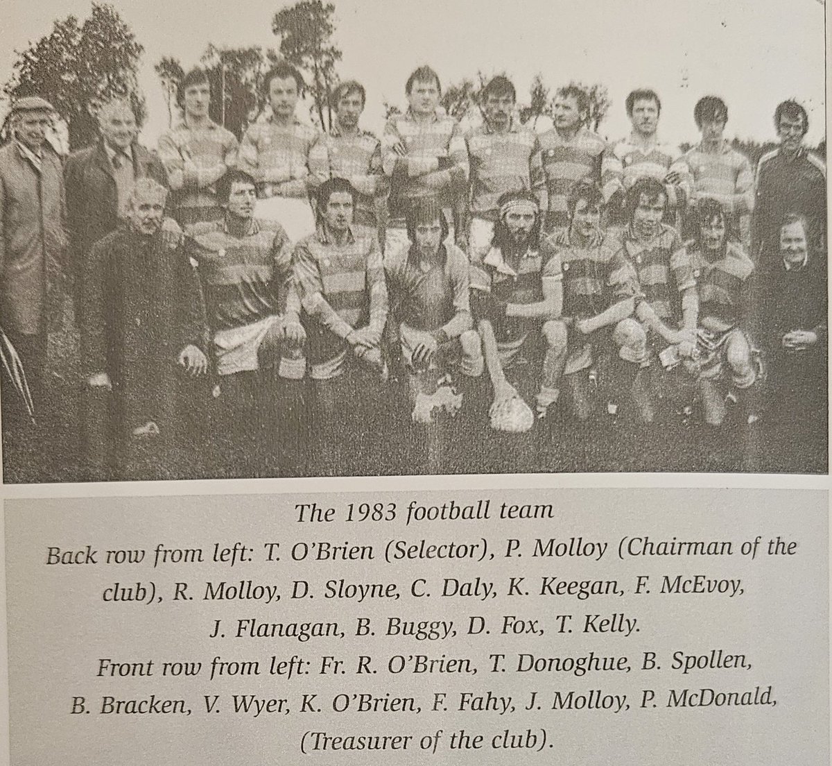 BallinamereGAA's tweet photo. HERE IS SOMETHING YOU DON'T SEE THESE DAYS! 🟢🟡 🏐
THE BALLINAMERE 1983 FOOTBALL TEAM!
For our Sunday Snap today we present you with the Junior County Football Champions of 1983 which was the clubs first ever success with the large ball 👏
#ballinameregaa #sundaysnap https://t.co/ToesyfPvah