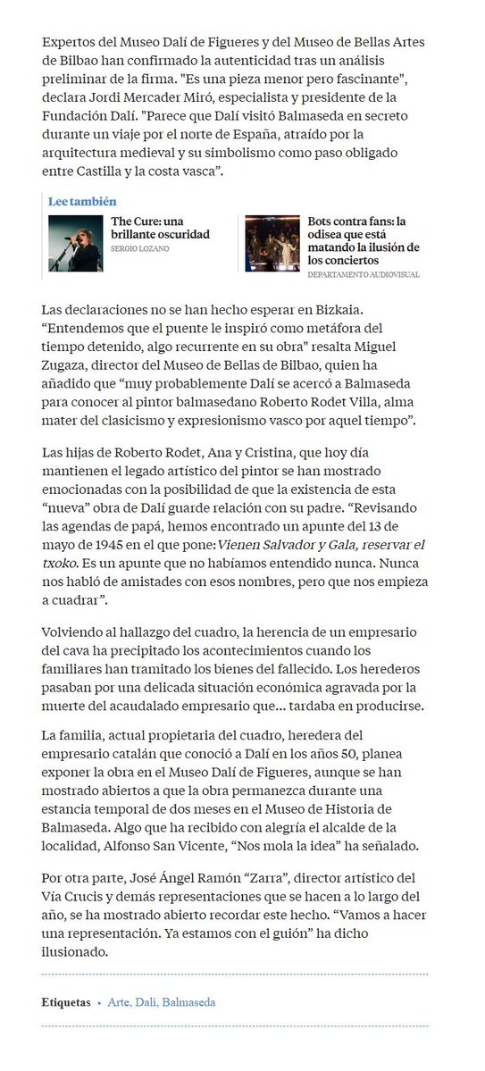 Gracias al <a href="/MuseuDali/">Salvador Dalí</a> por el soplo. No os imagináis como ha caído la noticia en Balmaseda