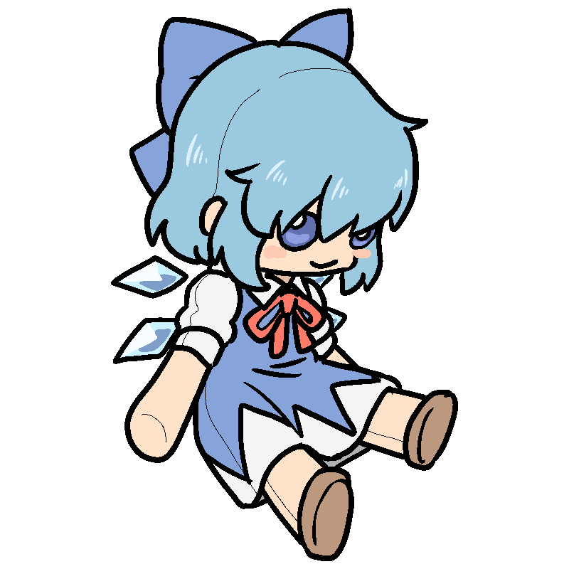 お人形さんを描きたいという事で　チルノ人形