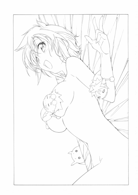 アナログ時代の線画2 エルニィかな? 