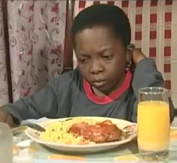 When you faked sickness to miss school and your mum served your favorite food but you have to act uninterested.