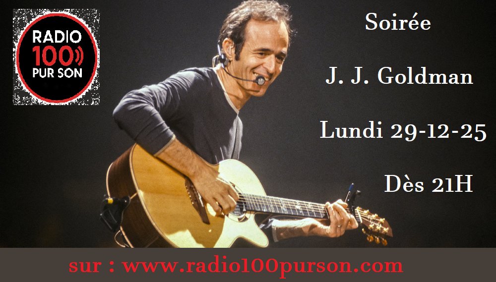 JEAN JACQUES GOLDMAN en SOIREE SPECIALE LUNDI 29-12

Dès 21H sur notre <a href="/Radio100purson/">100purson</a> 

A ECOUTER SUR : radio100purson.com

#Jeanjacquesgoldman #musique #française #pop #rock #gossip #Célinedion #variété #top #hit