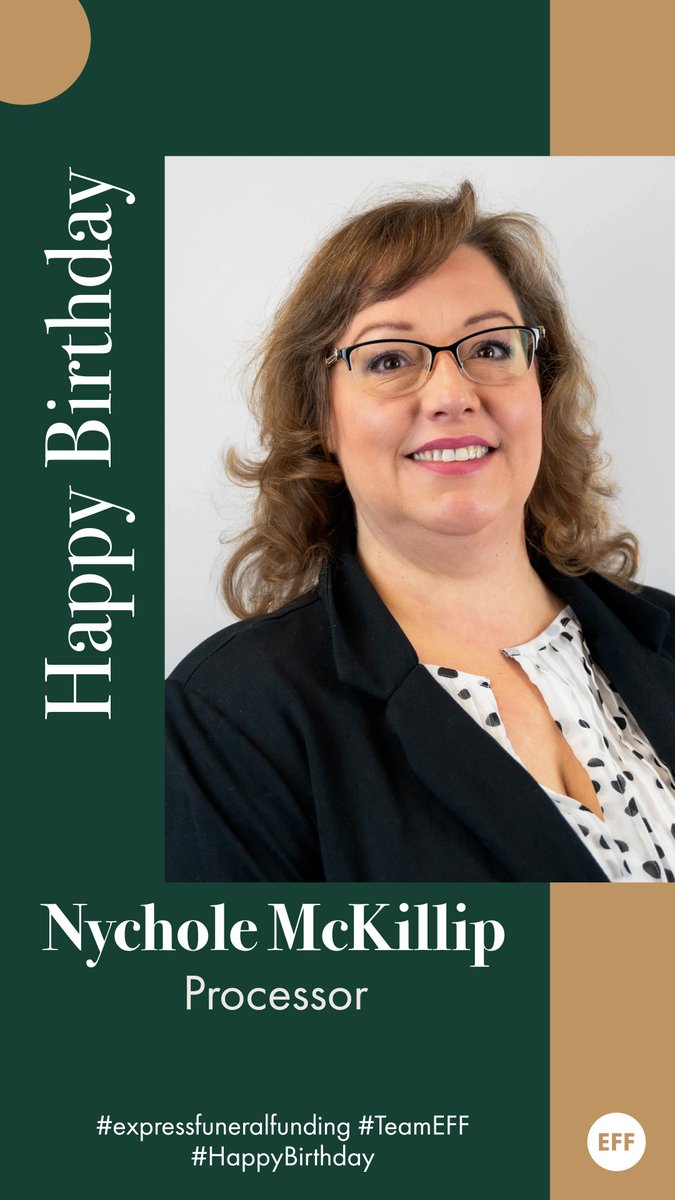 🎉Happy Birthday to one of our amazing Claims Processors, Nychole McKillip! We hope you have a wonderful day! 🎉
#happybirthday #expressfuneralfunding #teameff