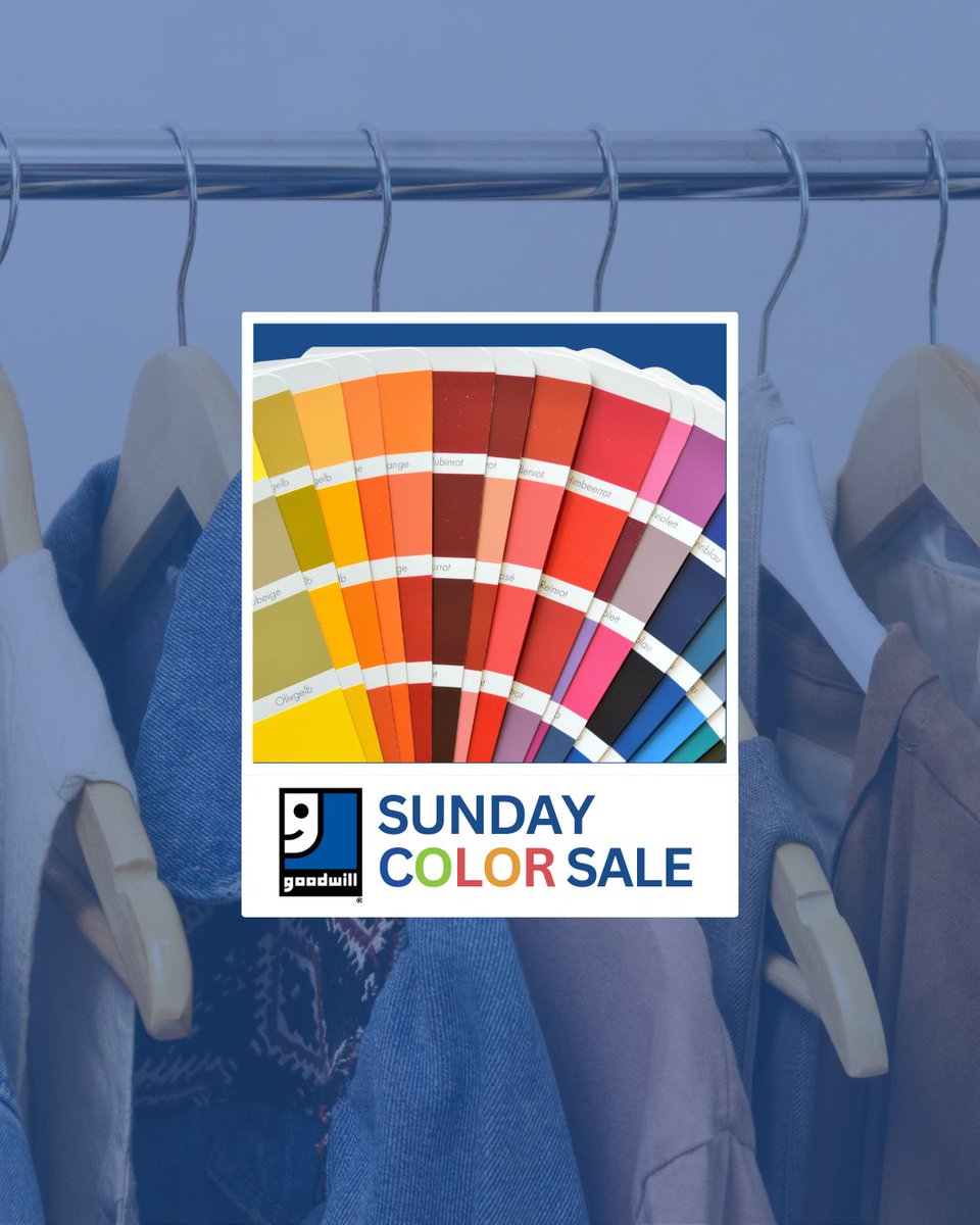 GoodwillNJ's tweet image. Last Sunday Color Sale of 2025.
Save on YELLOW and PURPLE tags with $3 and $2 deals.
Find something you love and give back at the same time.