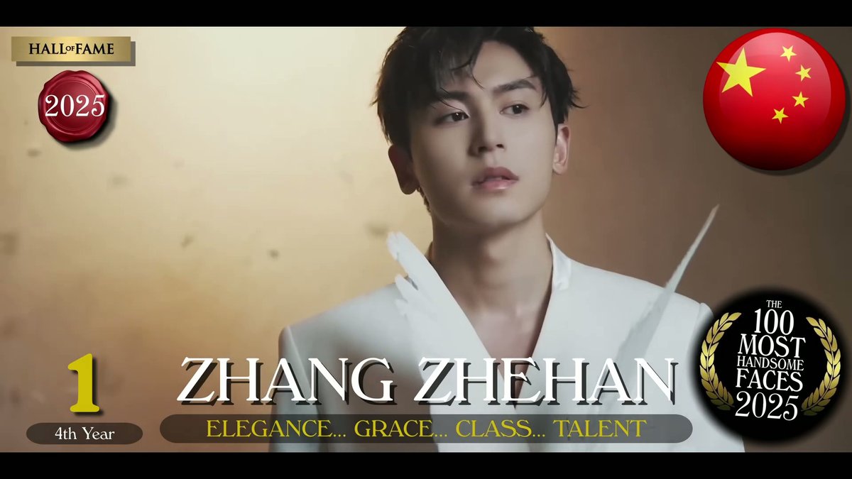 AmandaCDrama's tweet image. Congratulations to ZhangZhehan No.1 Most Handsome 2025! Awarded by the prestigious TC Candler #Tccandler #ZhangZhehan