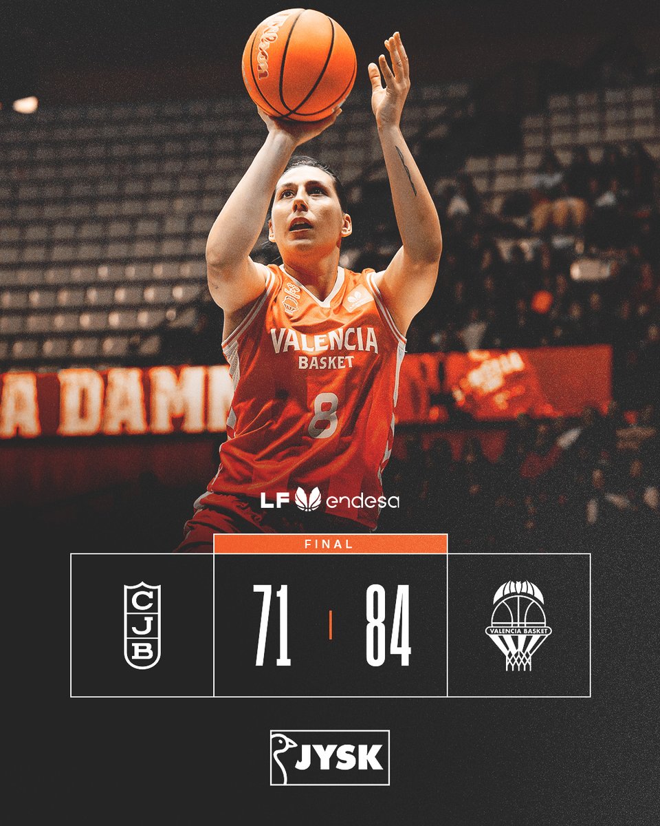 valenciabasket's tweet image. VAMOOOOOOOOOOOS 🧡

¡Volvemos a la senda de la victoria con un triunfo a domicilio! 💪🔥

🏆 J13 #LFEndesa
🟢 @Penya1930 71
🟠 @valenciabasket 84
🤝 @CocaColaEP_es