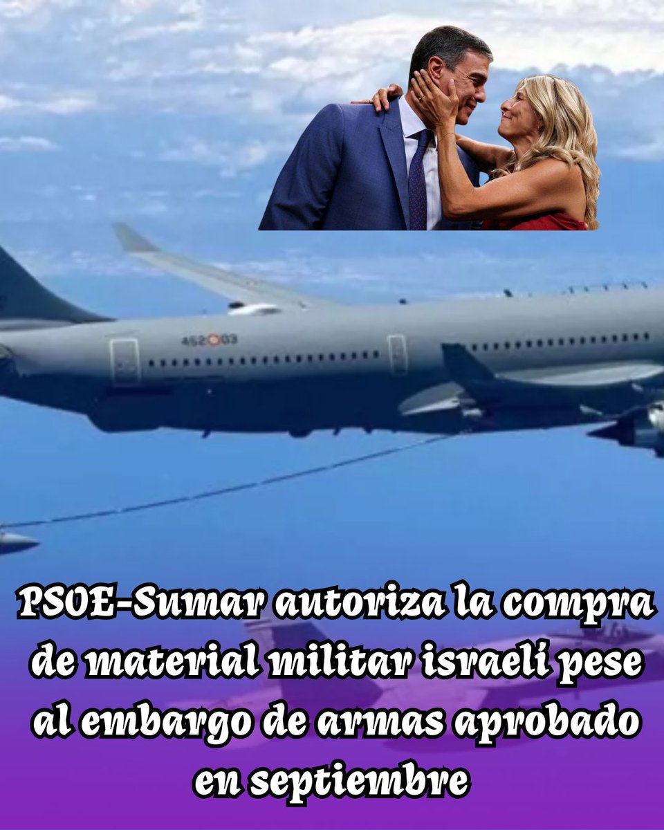 ogb1995's tweet photo. Mientras el Gobierno presume de “embargo”, la realidad es tozuda: se siguen autorizando compras de material militar a Israel pese a lo aprobado en septiembre.
Desde @PODEMOS ya avisamos: era un embargo de armas fake.
#EmbargoFake #NoEnNuestroNombre https://t.co/5VUy1e56lO