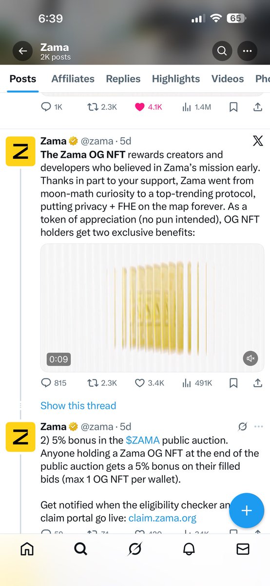 “Went offline for a few days… came back to <a href="/zama/">Zama</a> everywhere 😶‍🌫️”

Unfortunately, I missed the Zama OG NFT reward opportunity 💔

My feed says it all:
• OG NFTs rewarding early users
• Serious builder activity
• Privacy + crypto done right
• Community moving fast

Pain of