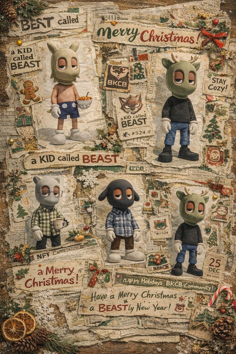 A beastly Christmas, handmade from memories. 🎄✂️📰

<a href="/akidcalledbeast/">a KID called BEAST</a> ♥️🎅