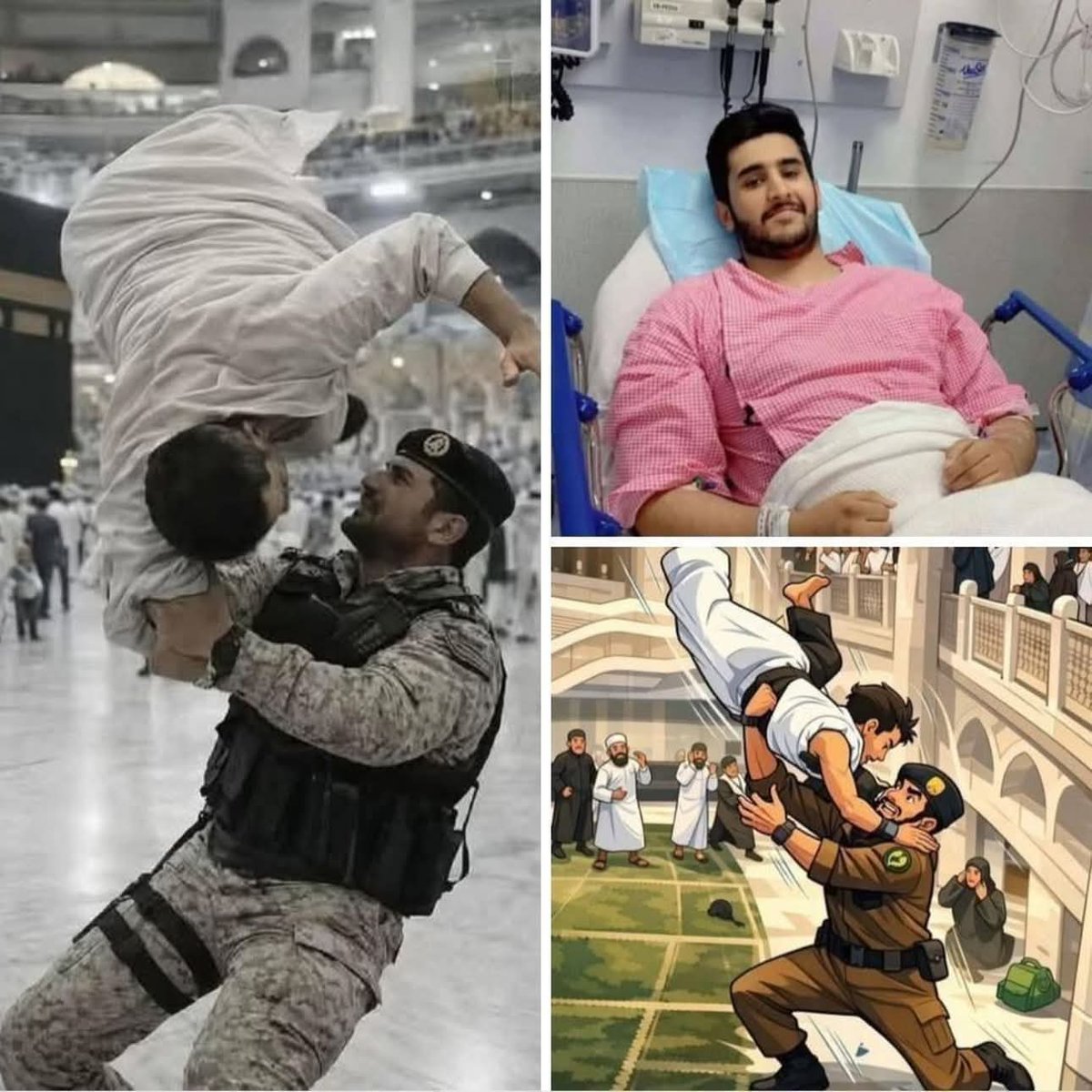 مسجدِ حرام میں خودکشی کی ایک کوشش کی گئی، مگر سیکیورٹی اہلکار کی بروقت کارروائی سے ایک جان بچا لی گئی۔ اس دوران اہلکار خود زخمی ہو گیا۔ اللہ تعالی اس جوان کو جلد صحت یابی عطا فرمائے۔۔ آمین۔
#اردو_زبان