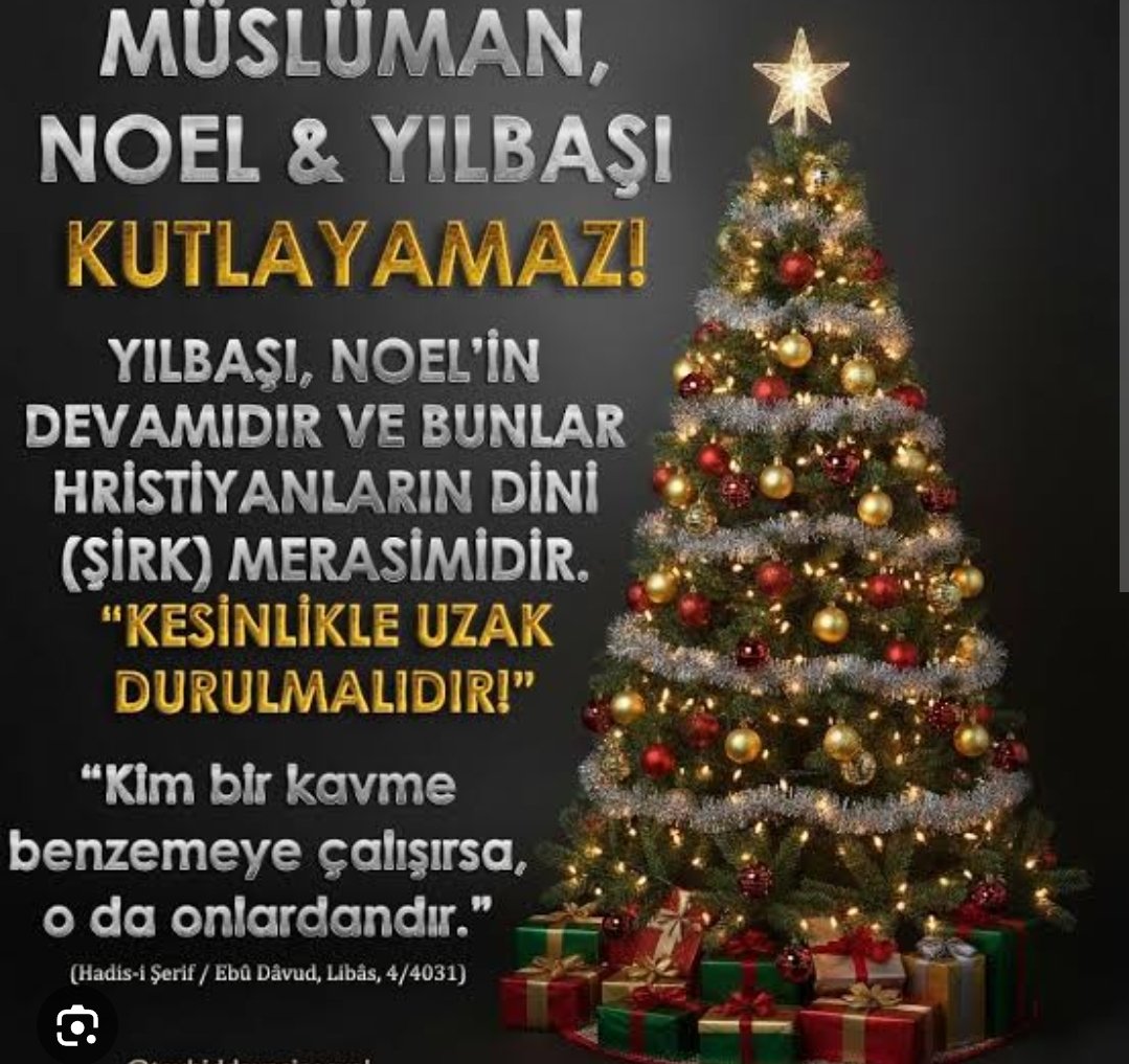 Müslim bir kul yılbaşı kutlamaz..
PEKİ KENDİSİNİ İSLAM'A NİSPET EDEN BİR TOPLUM NEDEN YILBAŞI KUTLAMAKDA BU KADAR HEVESLİ ❗❗
#GünahGecesi