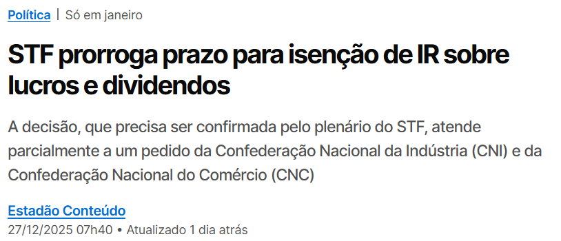 A Receita Federal estava pronta para morder 10% do seu lucro por pura burocracia, mas você ganhou uma sobrevida. Se você tem empresa e dormir no ponto em janeiro, vai rasgar dinheiro pagando imposto que não precisava. O prazo mudou, mas o risco continua.