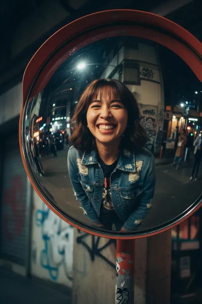 Neon Reflections: Joy in the City