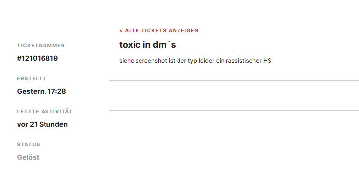 xLaancer's tweet photo. @RiotSupportDACH warum werden alle meine neuen tickets als gelöst gemarkt? https://t.co/QjtyMx3ZV7