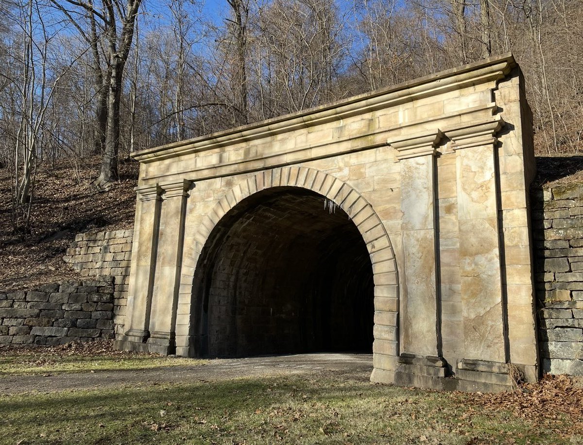 AlleghPortNPS's tweet photo. PARK ALERT

The Staple Bend Tunnel is currently closed because of a small rockfall. Through-travel on the Staple Bend Tunnel Trail/Path of the Flood Trail is still possible via the bypass trail over the hill that links the two ends of the tunnel. https://t.co/pdRc1Bq2Y1