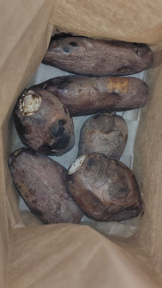 友達と酒田の芋萬さん(@imoyorozu)
に行って焼き芋を買って食べました♪( '∀`)
糖度が高すぎて大きくなれない代わりに
皮から溢れるくらい蜜たっぷり!
中身もホクホクしっとりクリーミーで
とても美味しい♪😋 