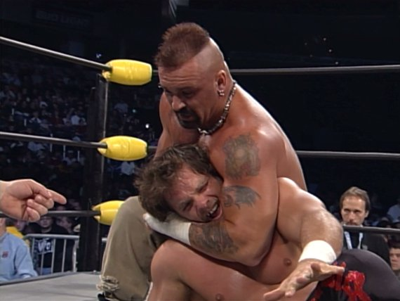 wrestle_hist's tweet image. 12/28/1997  

Perry Staurn defeated Chris Benoit by submission in a Raven's Rules Match at Starrcade from the MCI Center in Washington, D.C.  

#WCW #Starrcade #PerrySaturn #ChrisBenoit #TheCrippler #TheRabidWolverine #RavensRulesMatch
