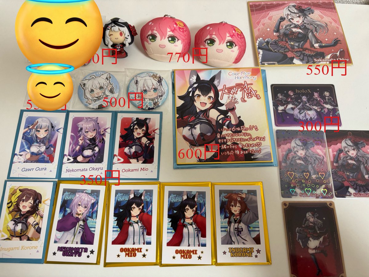 譲渡】ホロライブ hololive 6th fes CANバッジ 缶バッジ 色紙 チェキ風