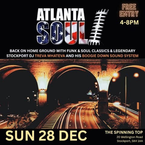 Atlanta Soul Live in #stockport this afternoon 4.00-8.00 #Soul #funk #music #whatsoninstockport #livemusic