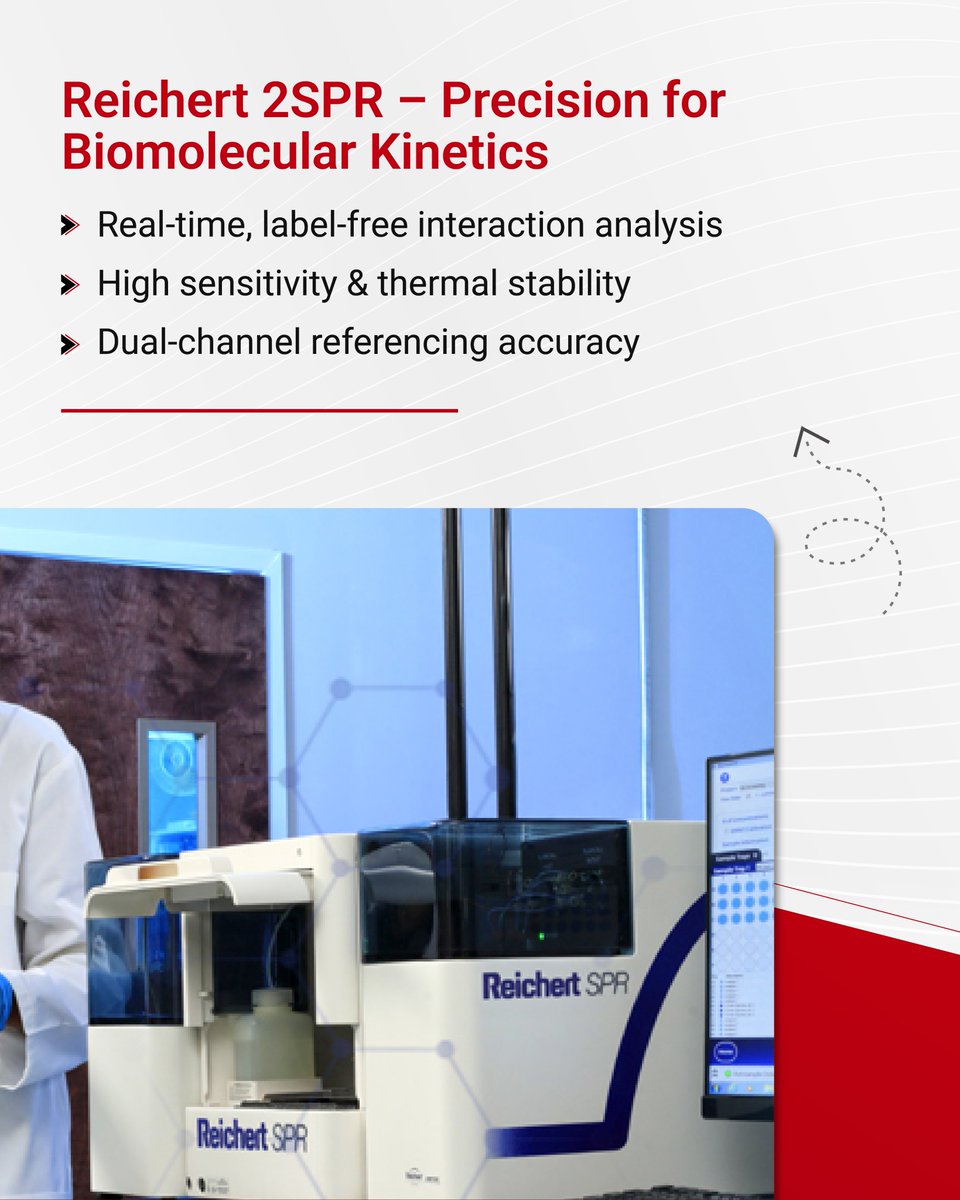 inkarpindia's tweet image. Real-time, label-free biomolecular interaction analysis made precise.

The Reichert® 2SPR delivers ultra-stable dual-channel SPR for drug discovery, protein kinetics &amp;amp; antibody screening backed by Inkarp’s nationwide support.
.
.
#Reichert2SPR #SPRAnalyzer #InkarpInstruments