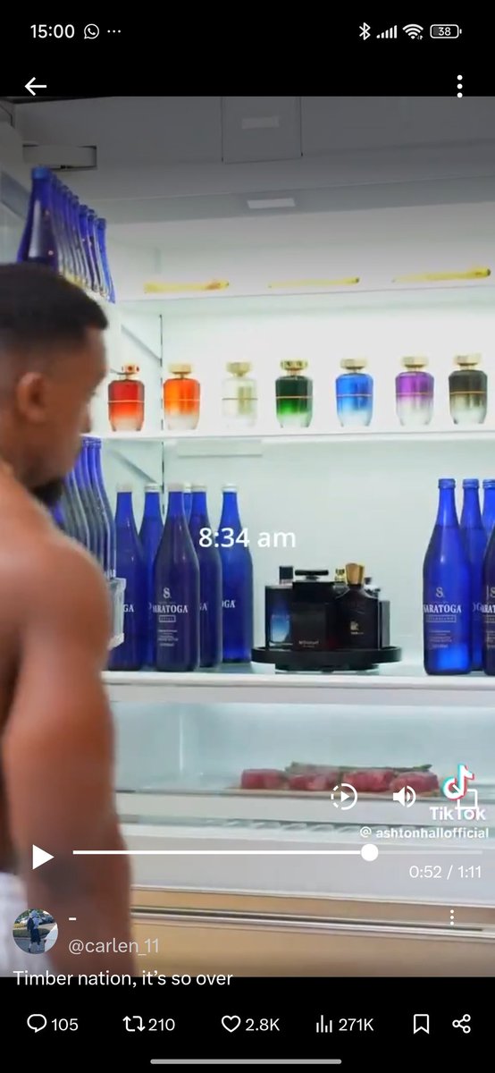 I don't get this. Perfumes in fridge. Along side water. Nawa.