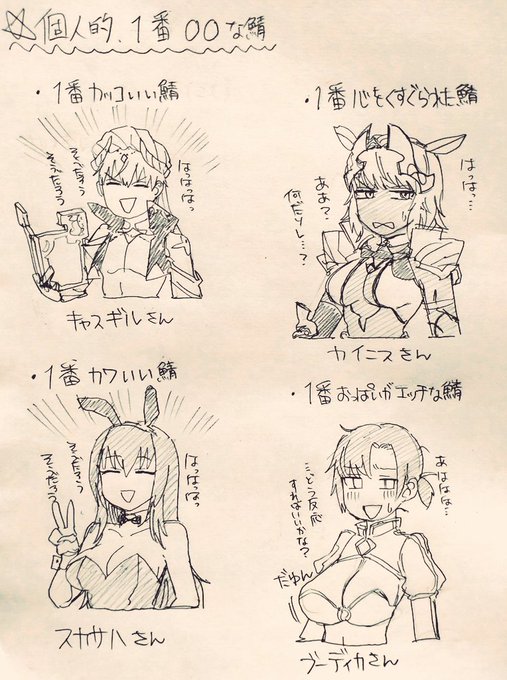 1番を決めるのがしんどくなったので4個で折れました。 