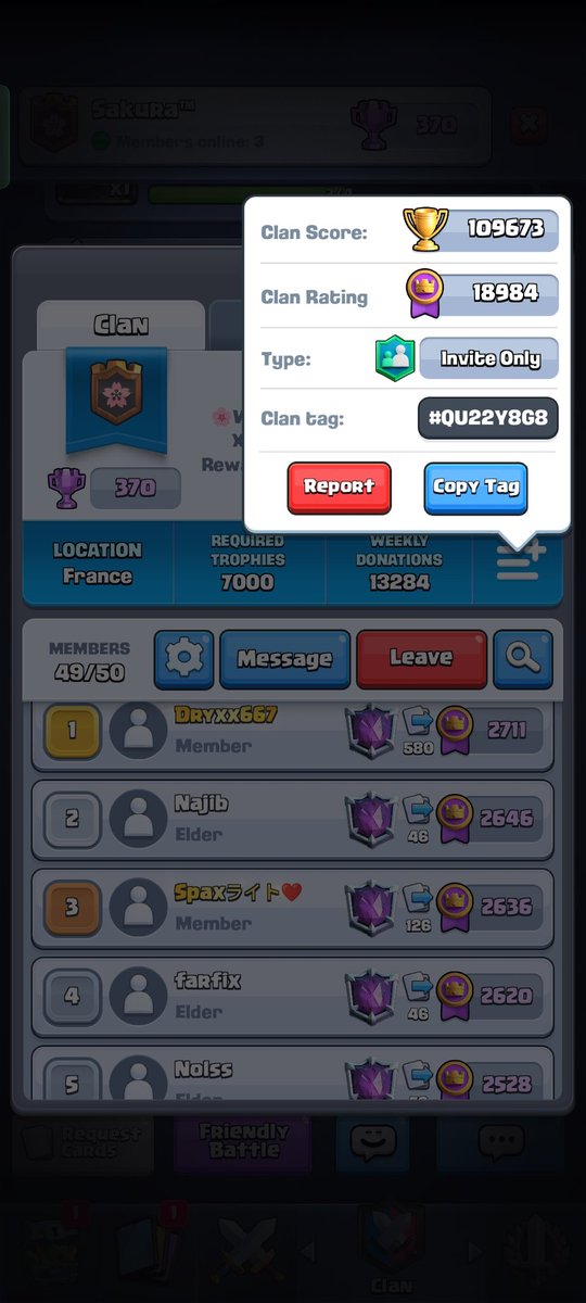 LAST DAY TO JOIN ! #QU22Y8G8
TOP3 = 15€/💎Pass for each