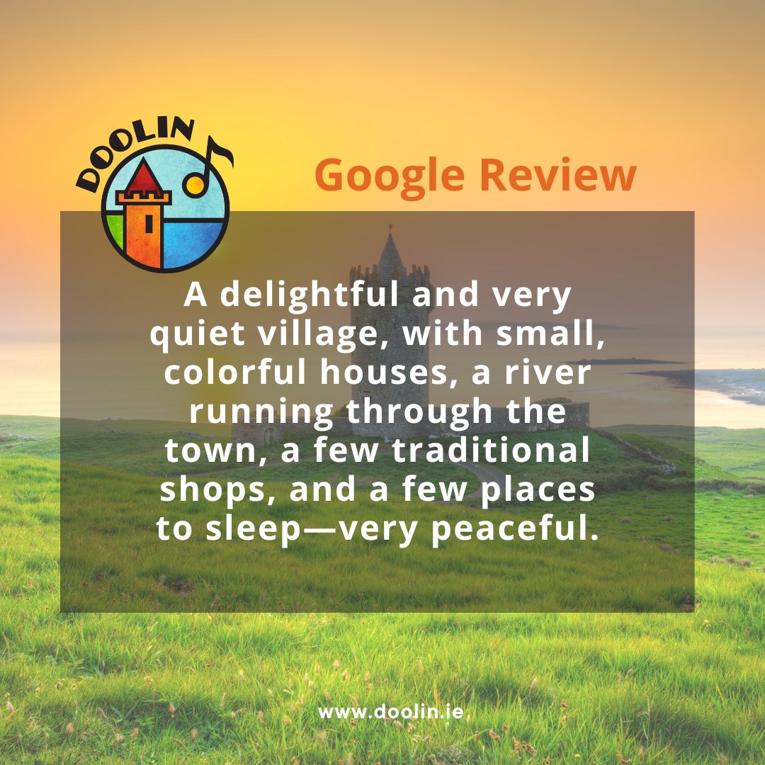 Thank you so much Don for this wonderful review on Google! If you're looking for somewhere to get away from it all this New year- we'll see you in Doolin! 

Plan your visit here: doolin.ie