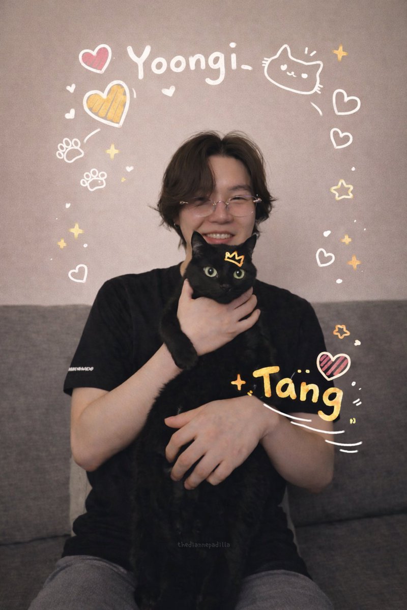 kth_widluv's tweet photo. YOONGI HAS A CAT!!! Wallpaper from Yoongi’s Weverse live 🥰 https://t.co/aYhb6Ekv6J