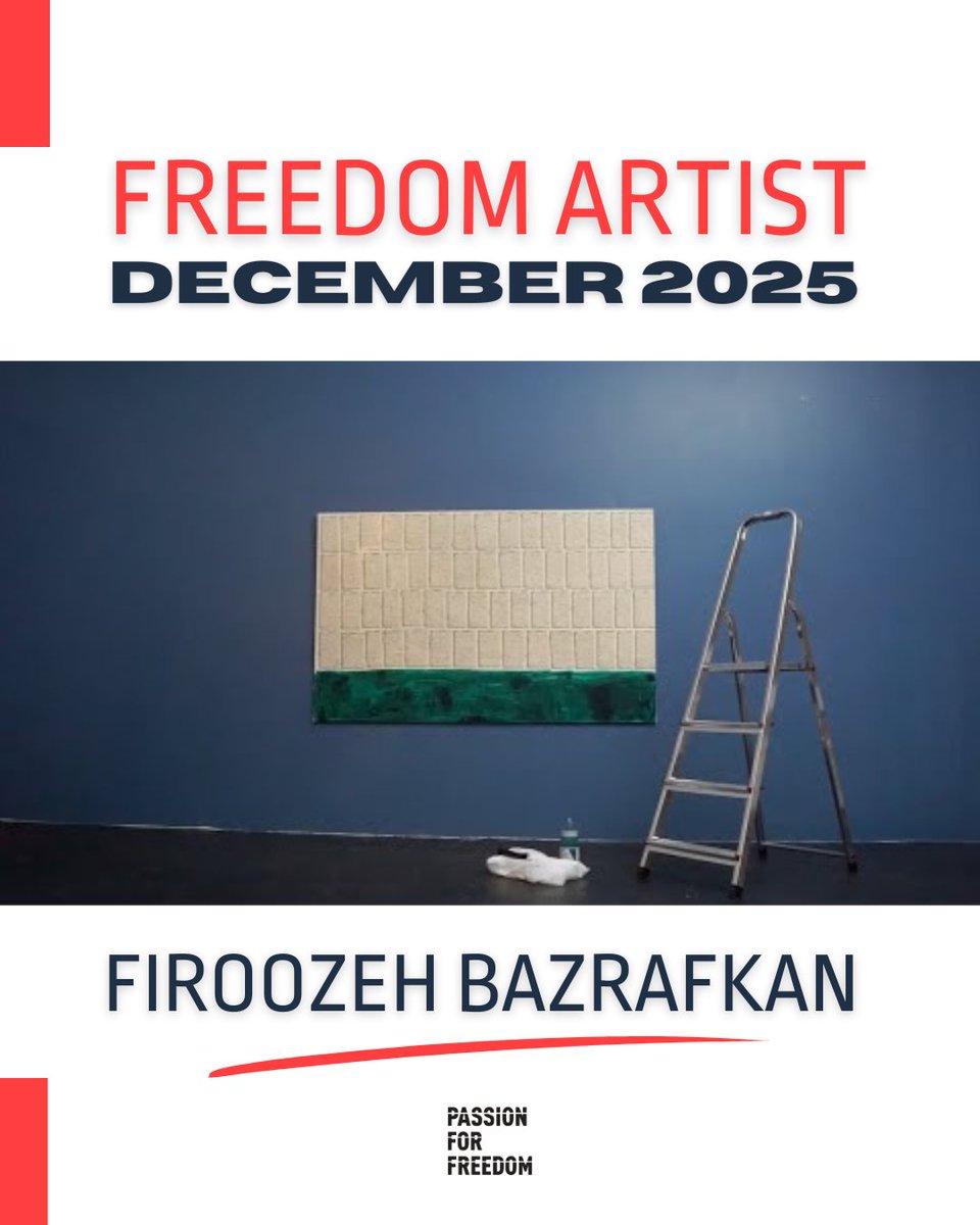 P4Freedom's tweet image. Firoozeh Bazrafkan @FiroozehBazraf2 has been nominated for the December 2025 festival's online edition for her performance Free Speech My Ass - a radical, satirical response to Denmark’s blasphemy law and the growing restrictions on freedom of expression.
