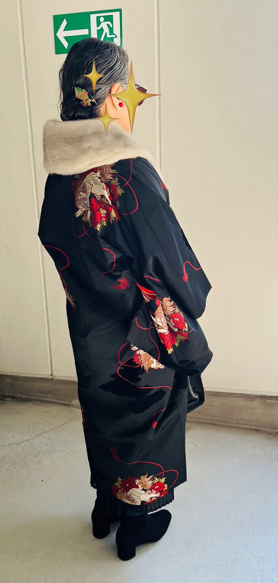 お出かけは着物。洋服コラボ😊✨✨