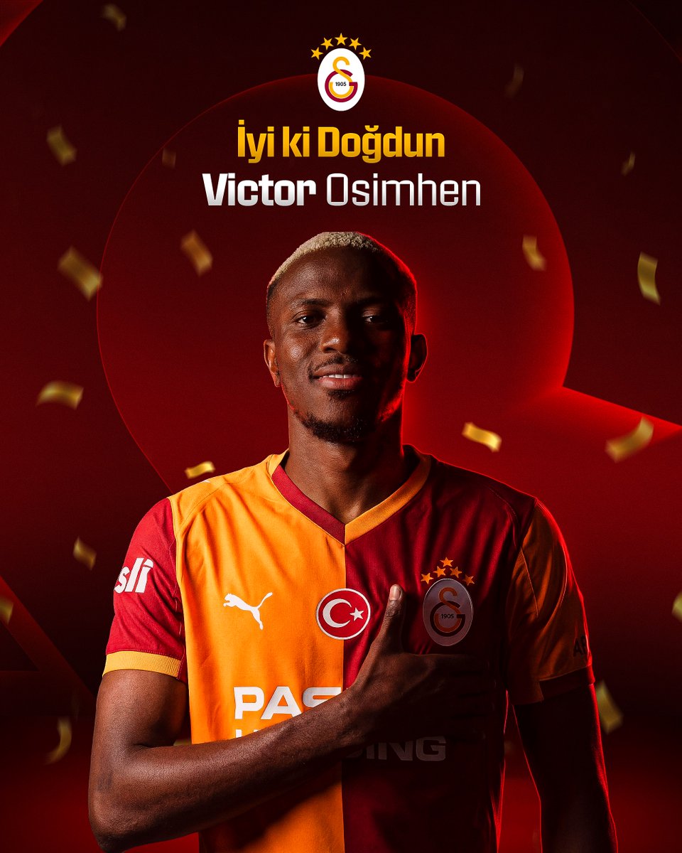 Bugün futbolcumuz Victor Osimhen’in doğum günü! 🎂

İyi ki doğdun <a href="/victorosimhen9/">Victor Osimhen</a>! 💛❤️