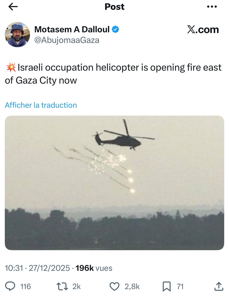 raphlesioniste2's tweet image. 🔴 Le journalisme made in Gaza 🤡

👉 À gauche : un islamiste se disant journaliste poste depuis la Pologne un hélicoptère « tirant à Gaza maintenant » 
→ 196k vues, 2000 RT/likes.
👉 À droite : la même photo en 2013, frappe de drones américains au Pakistan.

Motasem A Dalloul…