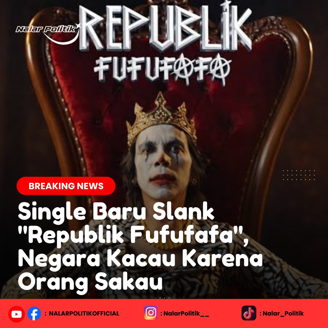 PaltiWest's tweet image. Single Baru Slank "Republik Fufufafa", Negara Kacau Karena Orang Sakau..

Fufufafa Sakau