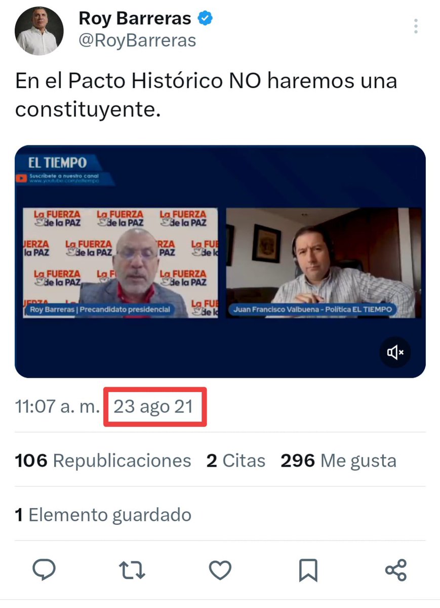 Este es el nivel de coherencia que manejan Petro y sus amigos: primero que  no y ahora que si les gusta una Asamblea Constituyente. #ConstituyenteYa, image size:869x1200