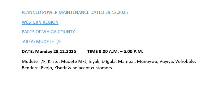 Kenya Power tweet media