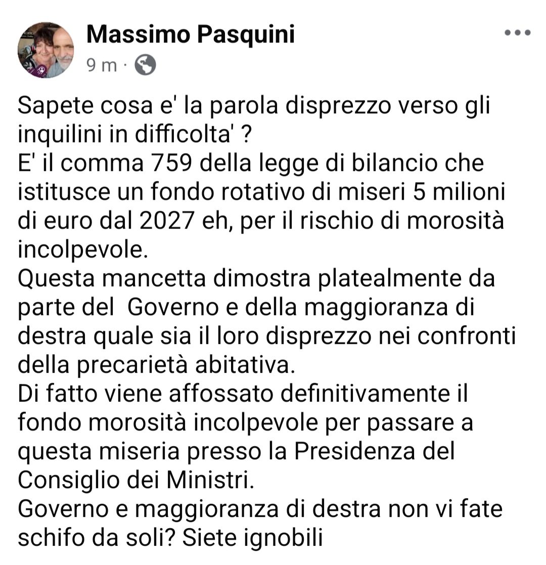 Massimo Pasquini, ex segretario Unione Inquilini (@romainquilini) on Twitter photo 