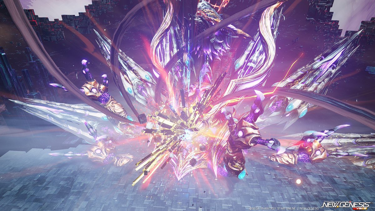 gamePSO2ngs's tweet image. 【常設ヴァエルソロ】
ヴァルナ(Bo/Sl)

「お覚悟を！！」

UIを表示し忘れて普通にヴァエルの姿のみに……。
初めてソロヴァエルに挑んでそのまま完了した。
でも意外と時間はギリギリ(残り20秒ほど)だったから、また挑む時はちゃんと突き詰めるところは突き詰めて挑もうと思う。
#PSO2NGS