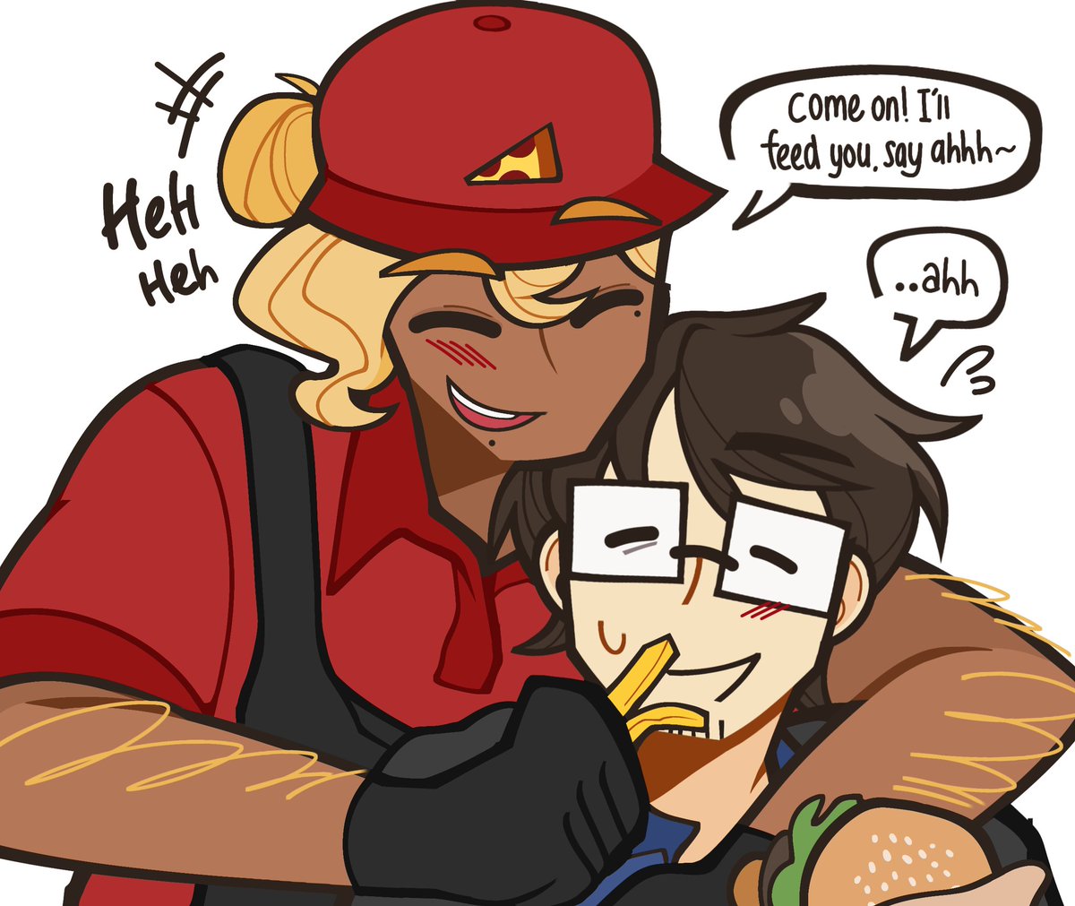 vivkinz's tweet image. Noooo Elliot stop playing with his food he just got back from work💔