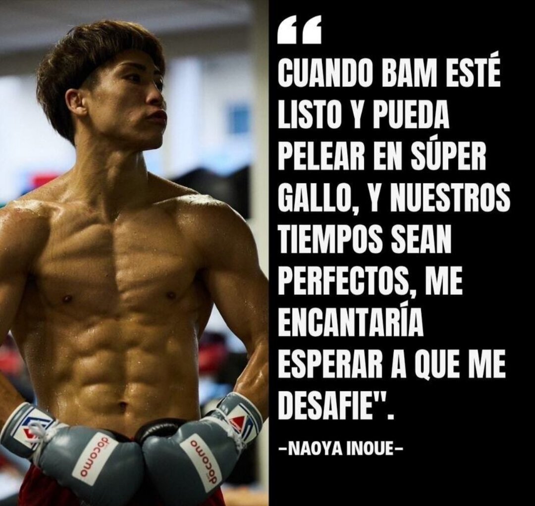 Los que lo piden en pluma sigan esperando tranquilos
Hay campeón para rato
<a href="/naoyainoue_410/">井上尚弥  Naoya Inoue</a> 
#inoue #bam #Boxing