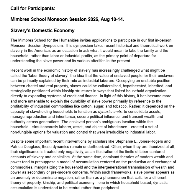 drumm_colin's tweet image. Thrilled to announce the Call for Participants for the first annual Monsoon Session Symposium at Mimbres School (Aug 10-14). Six applicants will be chosen to put readings on the table for the event and will receive lodging and meals. Gen attendance tickets will be on sale later.